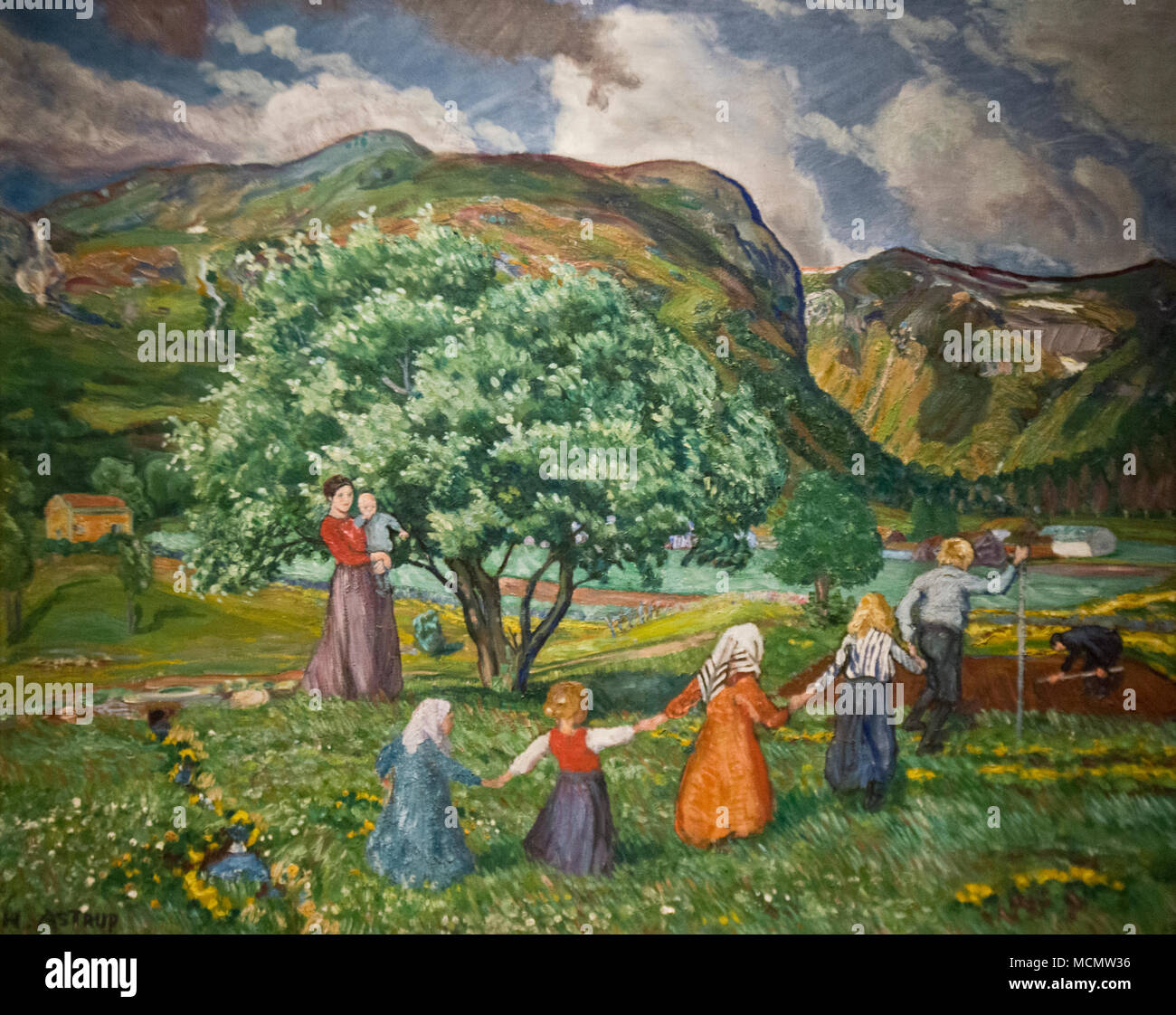 Nikolai Astrup - été et jouer les enfants (1913) Banque D'Images