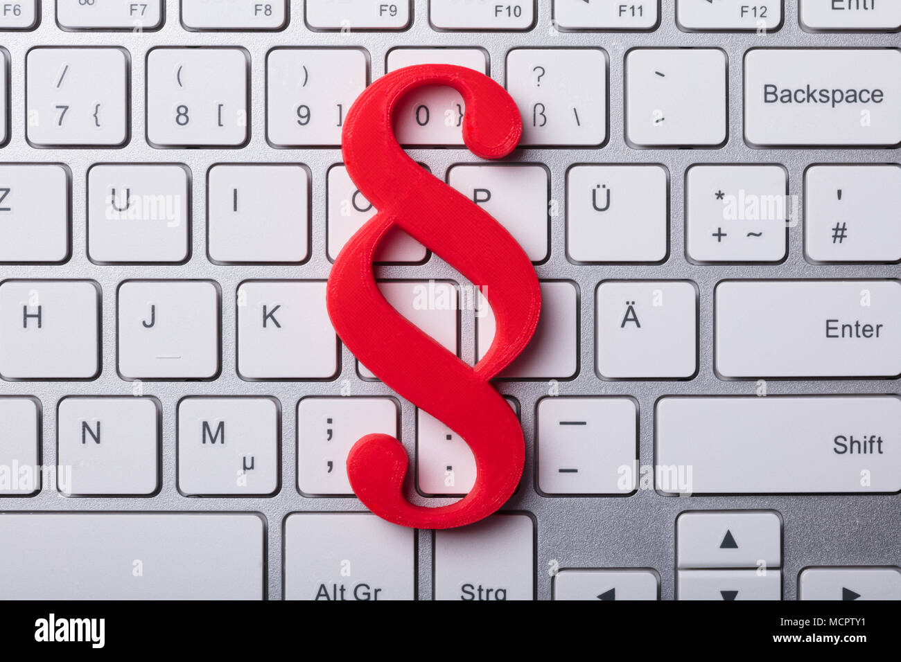 Portrait de paragraphe rouge symbole sur le clavier de l'ordinateur  portable Photo Stock - Alamy