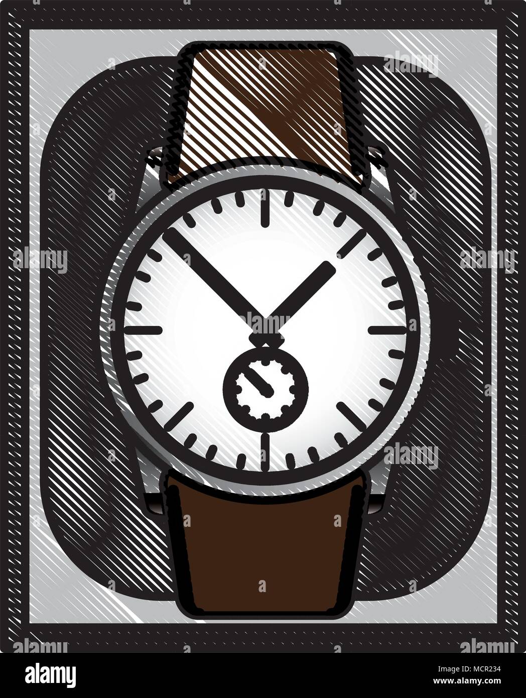 Montre-bracelet en cas d'images cadeaux Illustration de Vecteur