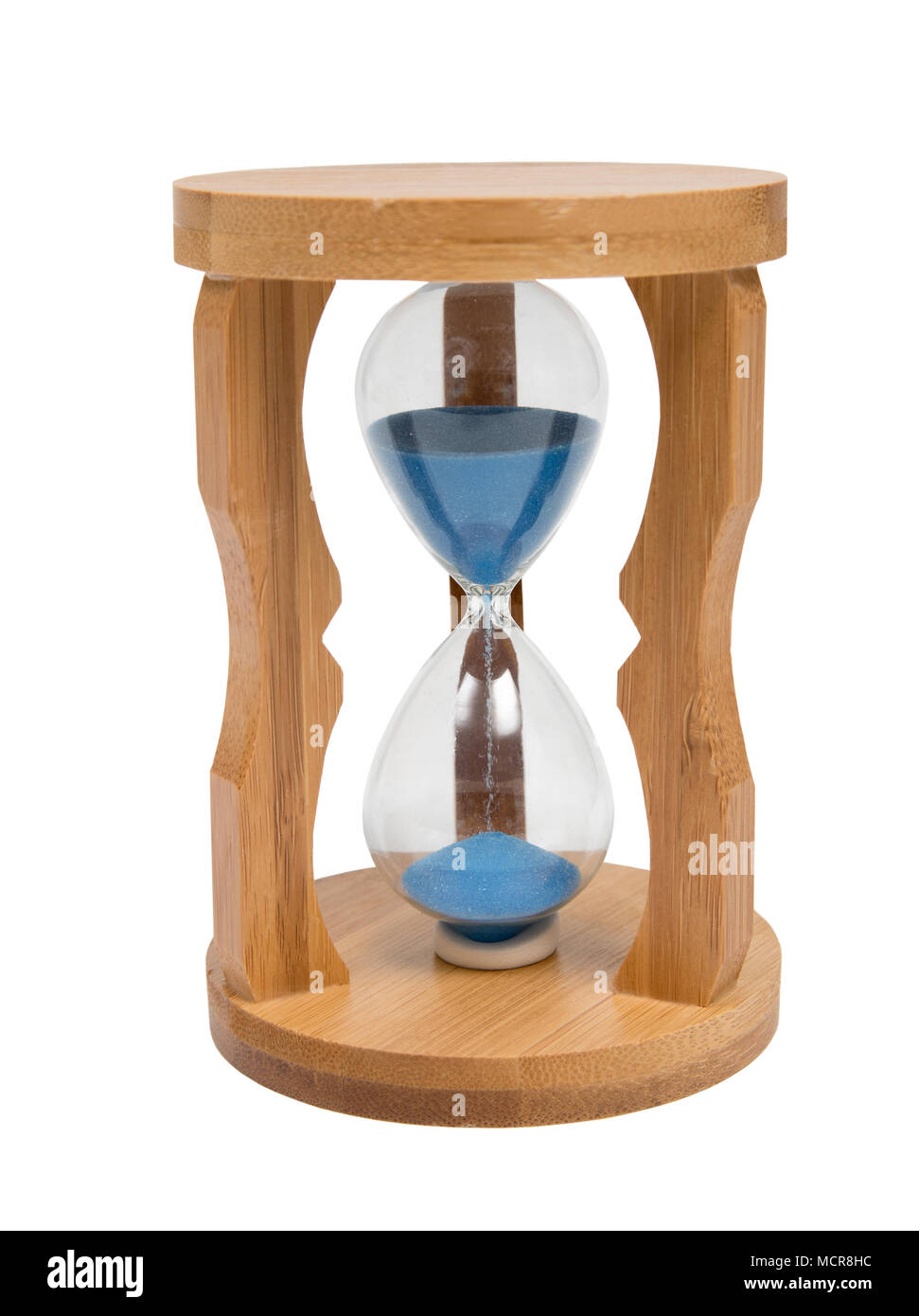 Hourglass, sand verre isolé sur fond blanc Banque D'Images