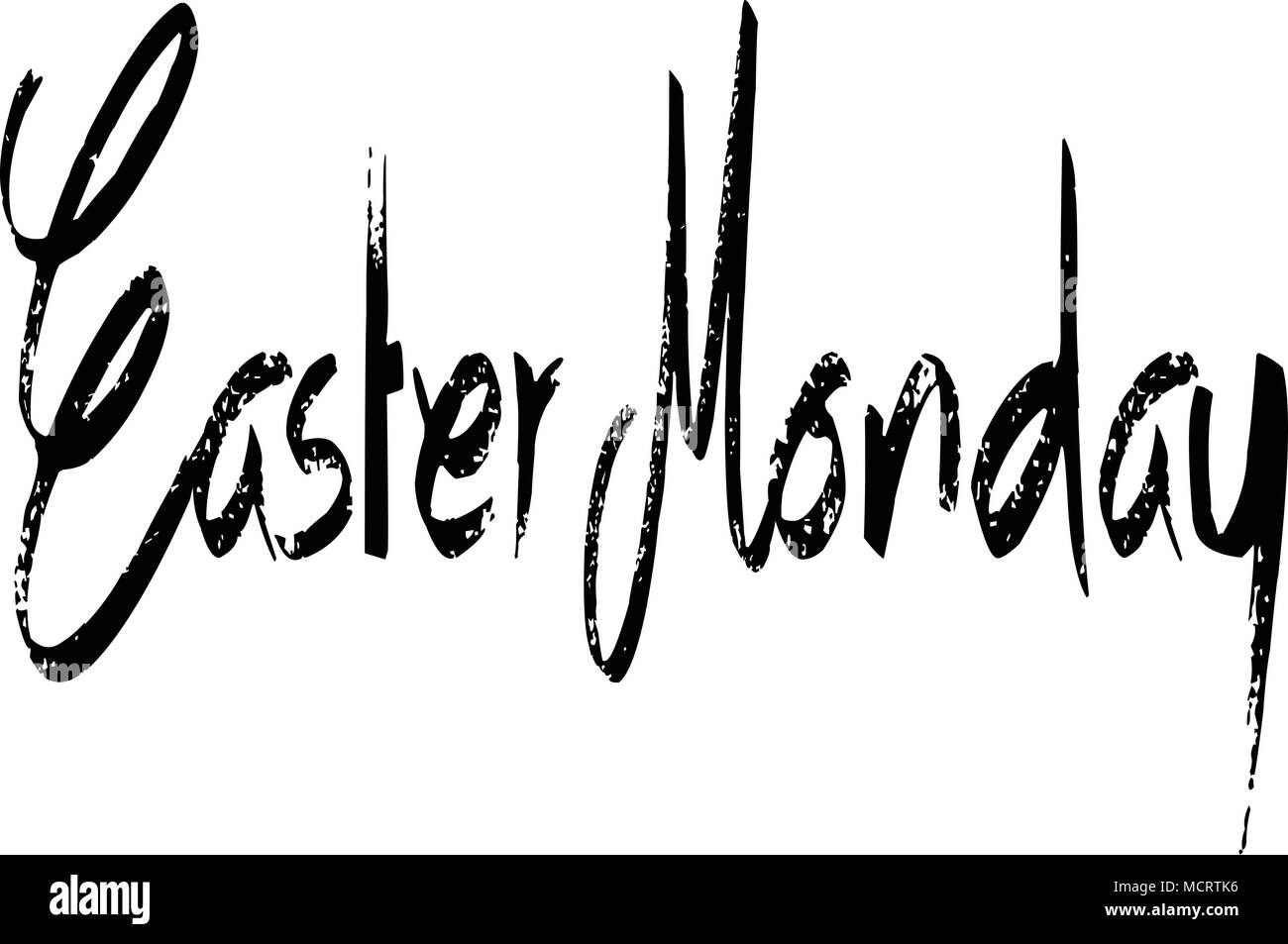 Lundi de Pâques signe texte illustration sur fond blanc Illustration de Vecteur