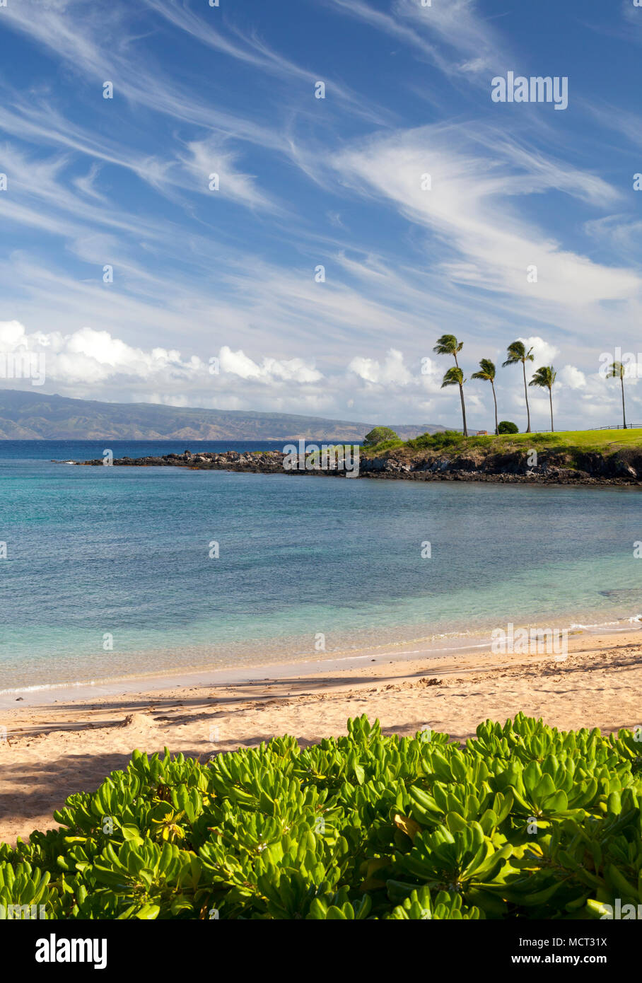 Matin à Kapalua Bay, Maui, Hawaii. Banque D'Images