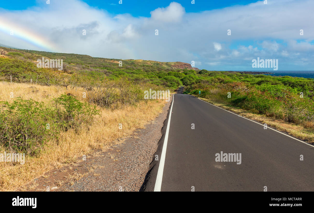 L'autre moins connue fin de route de HANA MAUI hawaii Banque D'Images