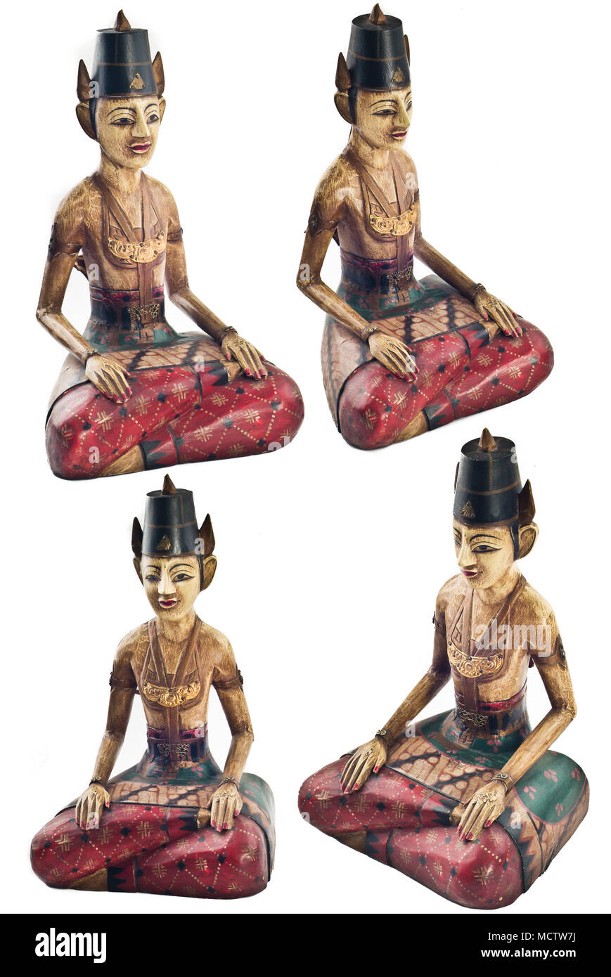 Bali en bois sculpture. Indonésie - Bali. Banque D'Images