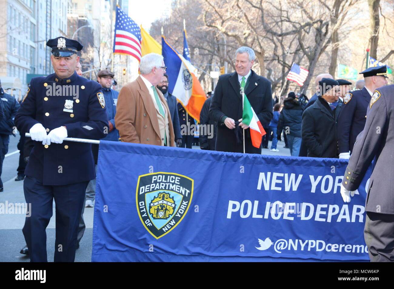 2018 St Patrick Day Parade 5e Avenue New York City comprend : NYC Maire de Blasio Où : New York City, New York, United States Quand : 17 mars 2018 Credit : IZZY/WENN.com Banque D'Images