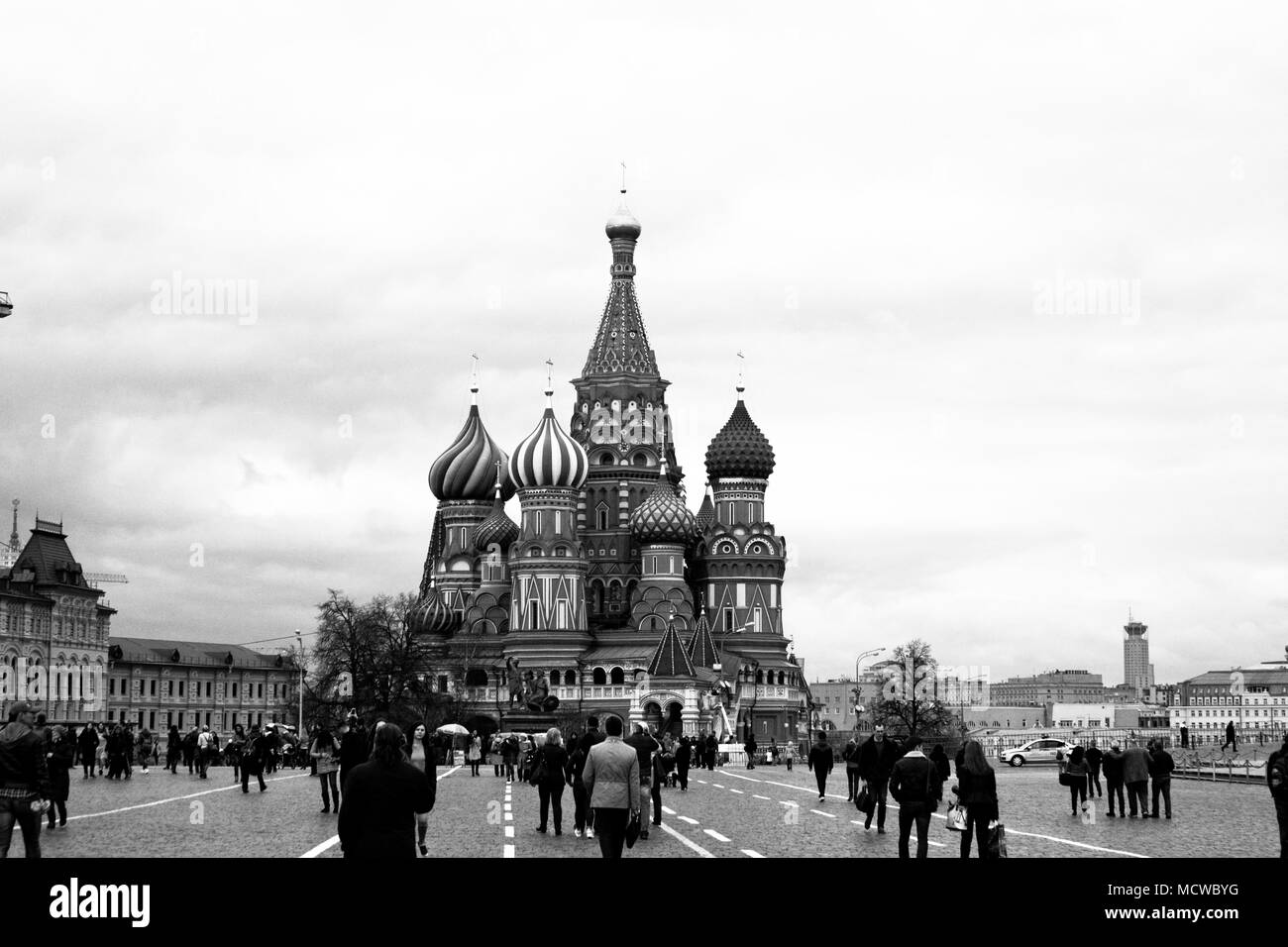 Vue de la la Cathédrale St Basile, Moscou, Russie Banque D'Images