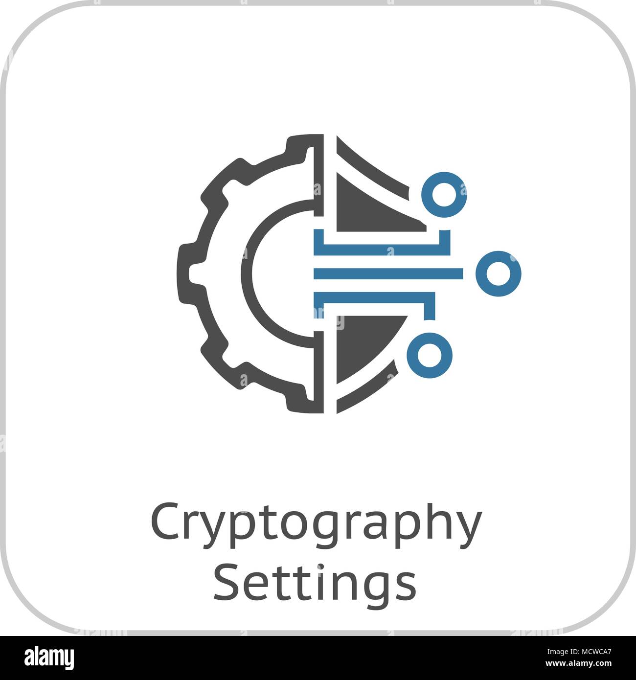 L'icône Paramètres de cryptographie. Illustration de Vecteur