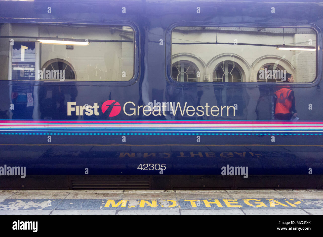 First Great Western carrosses à Paddington Station Praed Street, Paddington, London, W2, UK Banque D'Images