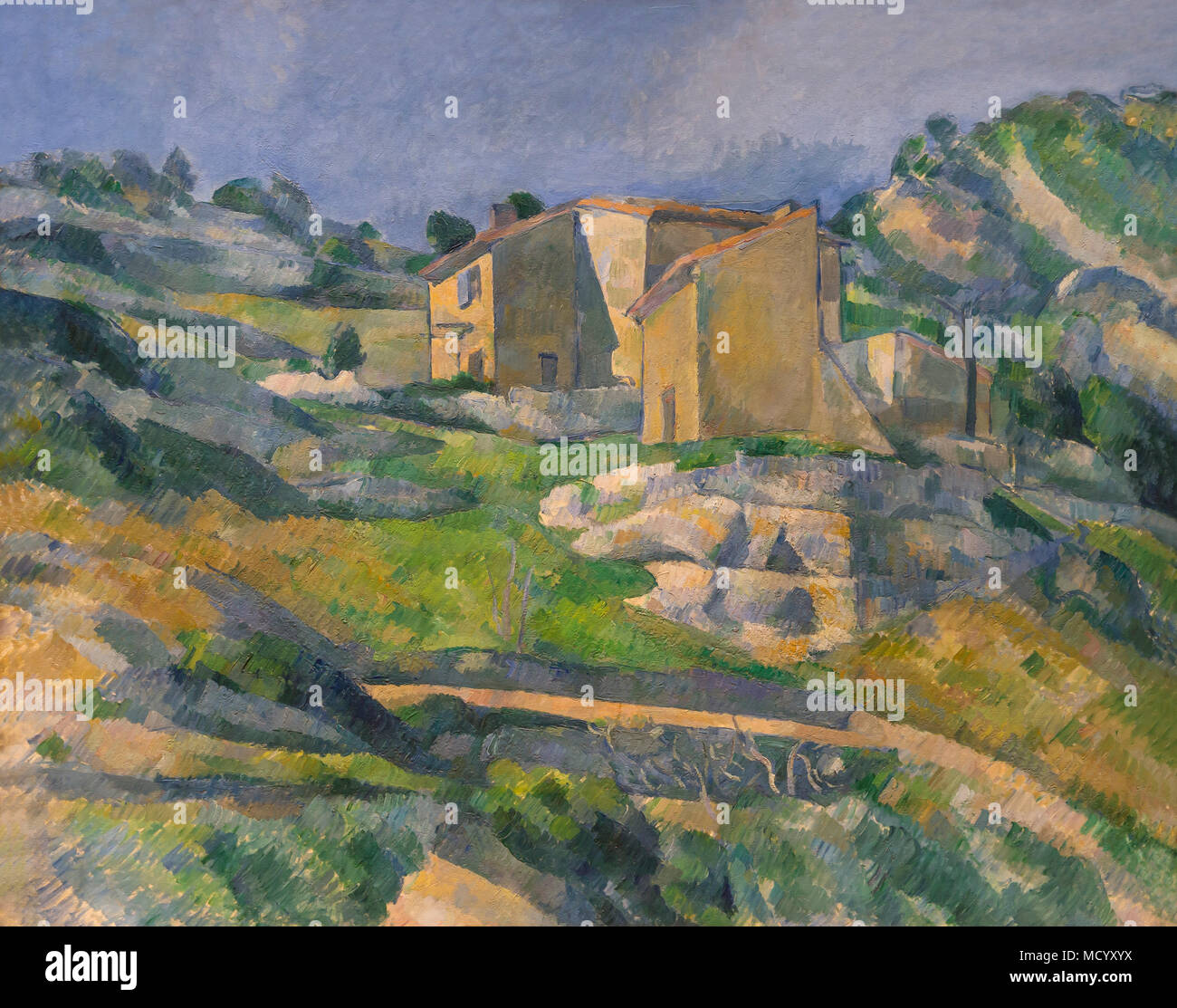 Maison en Provence, La Vallée de Riaux près de l'Estaque, Paul Cezanne, vers 1883, National Gallery of Art, Washington DC, USA, Amérique du Nord Banque D'Images