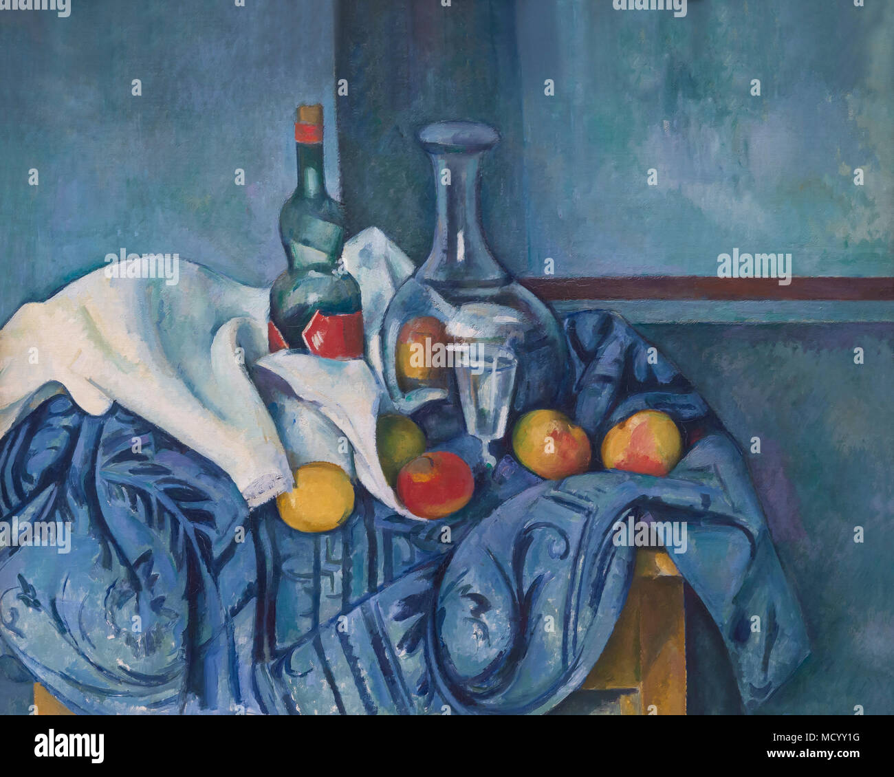 La bouteille de menthe poivrée, Paul Cézanne, 1893-1895, National Gallery of Art, Washington DC, USA, Amérique du Nord Banque D'Images