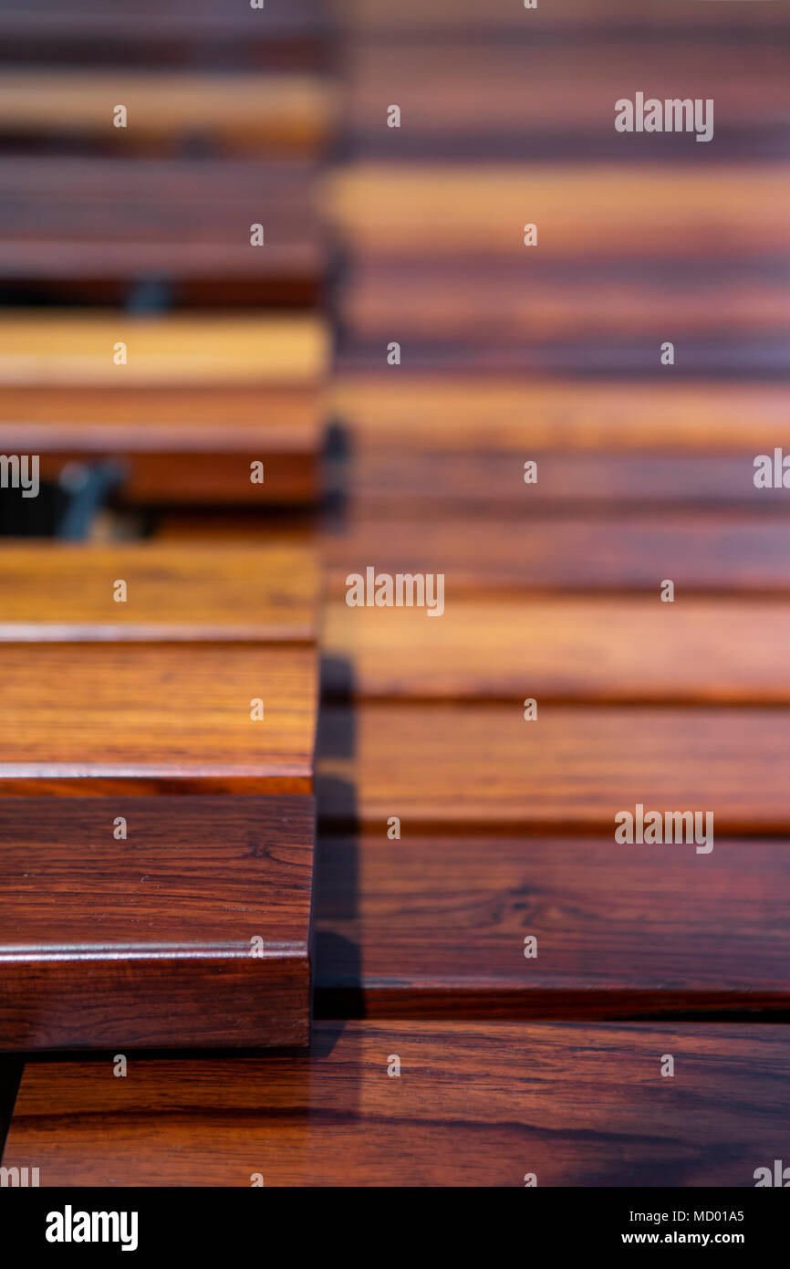 Barres de bois d'un marimba Banque D'Images