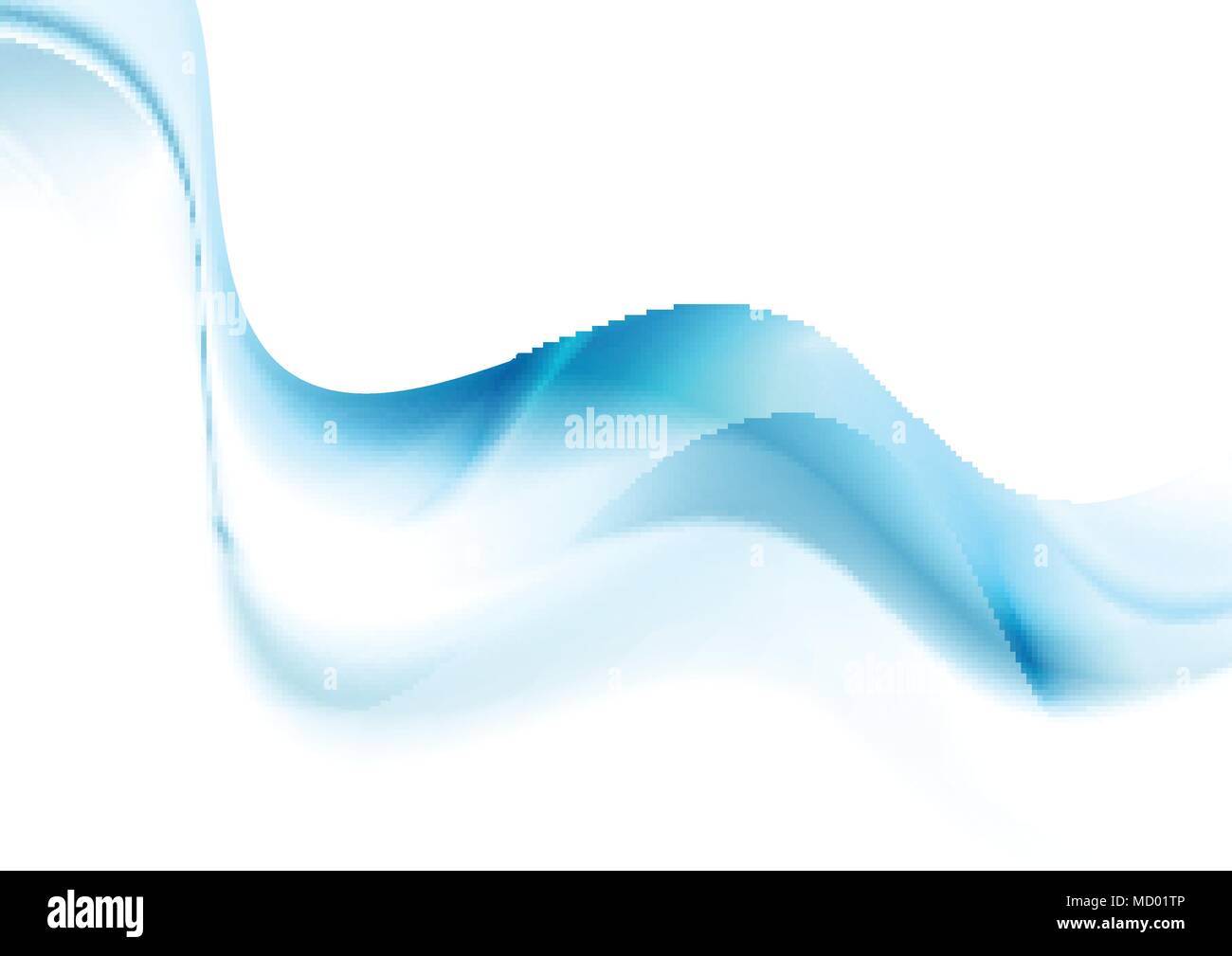 Bleu abstrait arrière-plan flou vectoriel vagues brillantes Illustration de Vecteur
