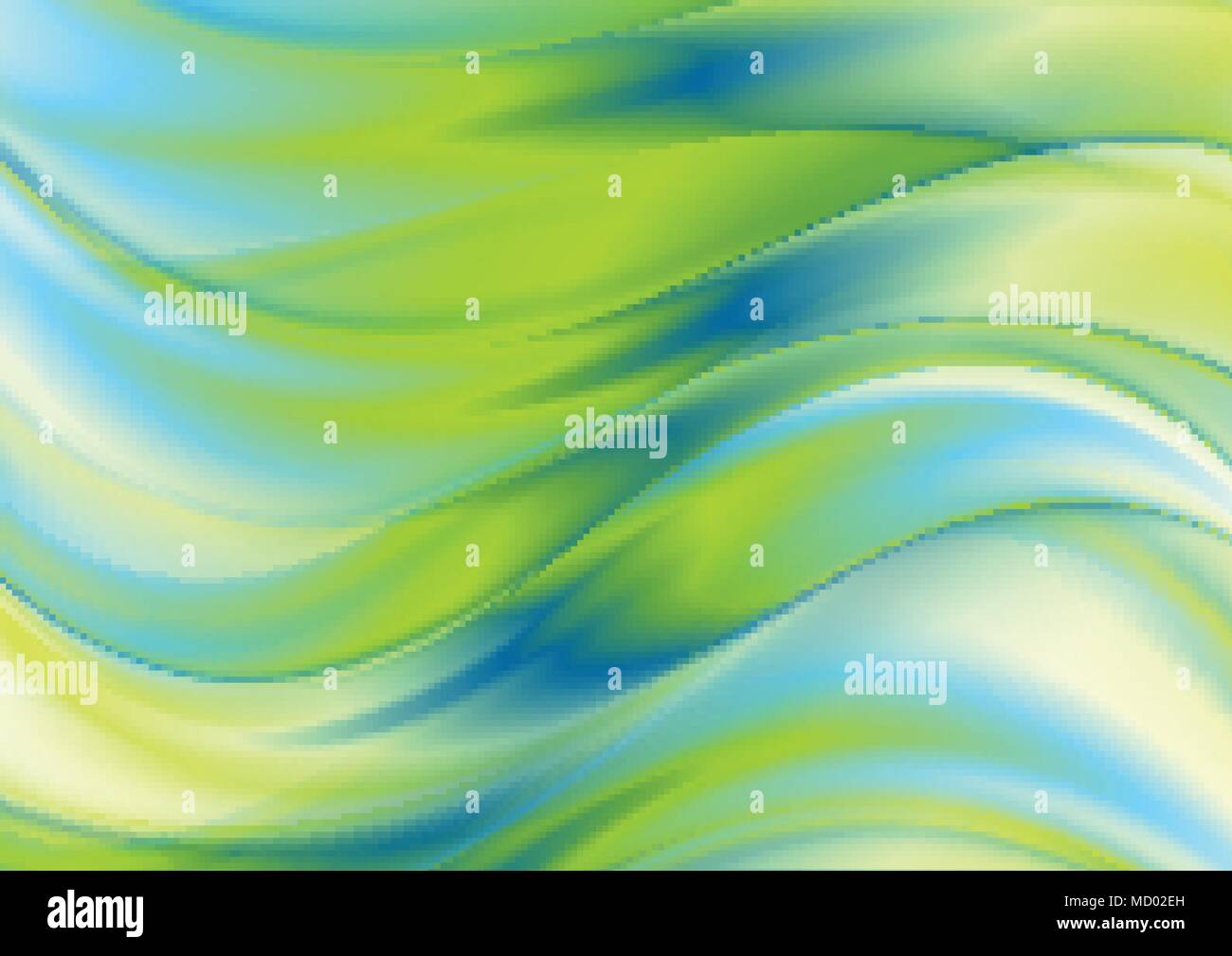 Vert et Bleu floue ondes résumé fond. Conception vectorielle Illustration de Vecteur