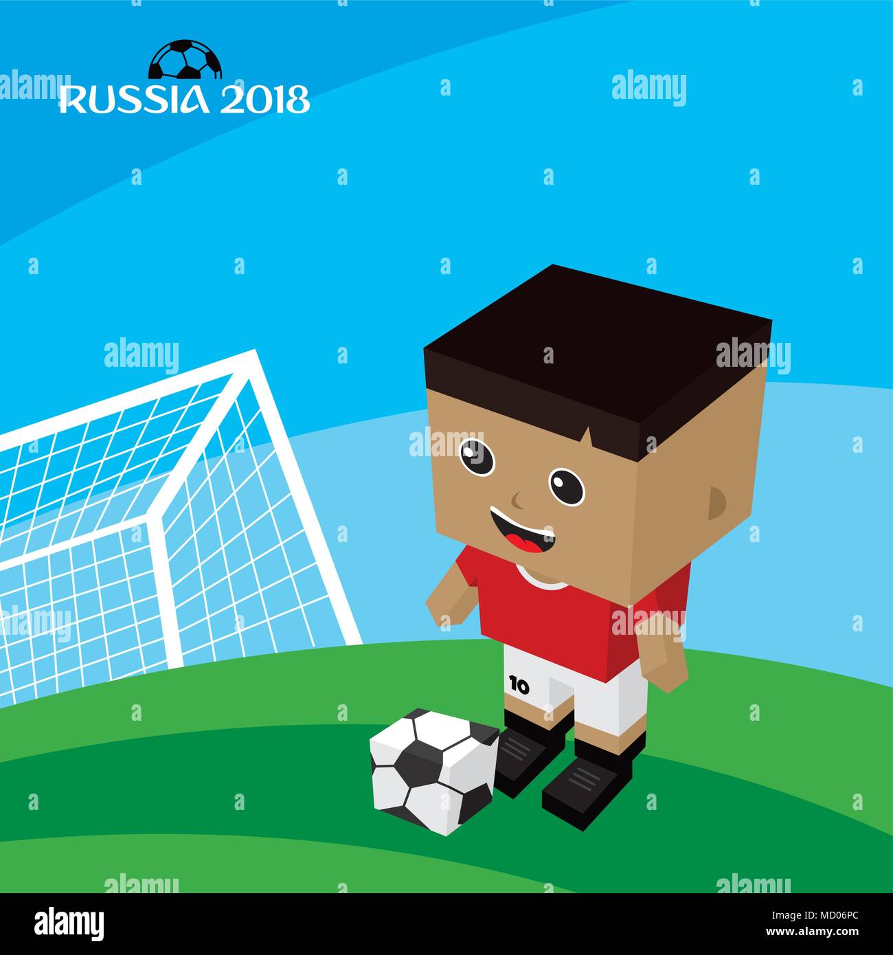 L'équipe de groupe tournoi de soccer 2018 Russie art vectoriel Illustration de Vecteur