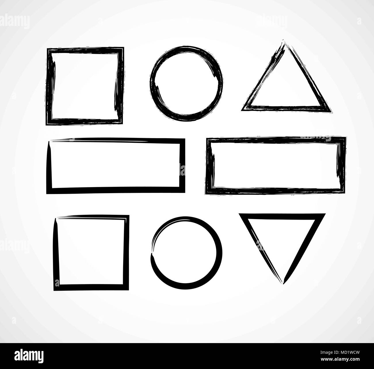 Abstract grunge de formes, carré, cercle, triangle, rectamgle Illustration de Vecteur