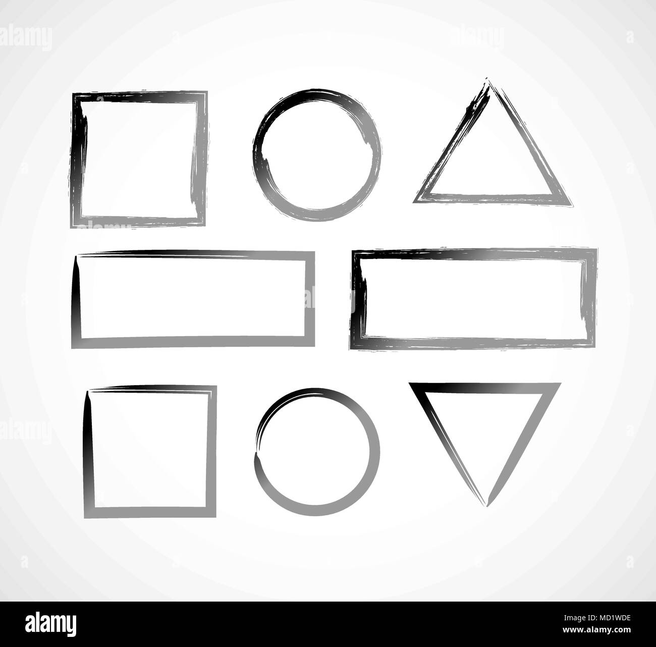 Abstract grunge de formes, carré, cercle, triangle, rectamgle Illustration de Vecteur