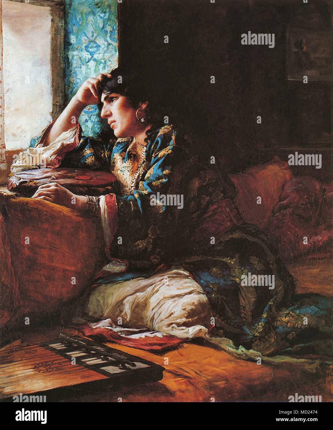 Frederick Arthur Bridgman - Aicha une femme du Maroc Banque D'Images