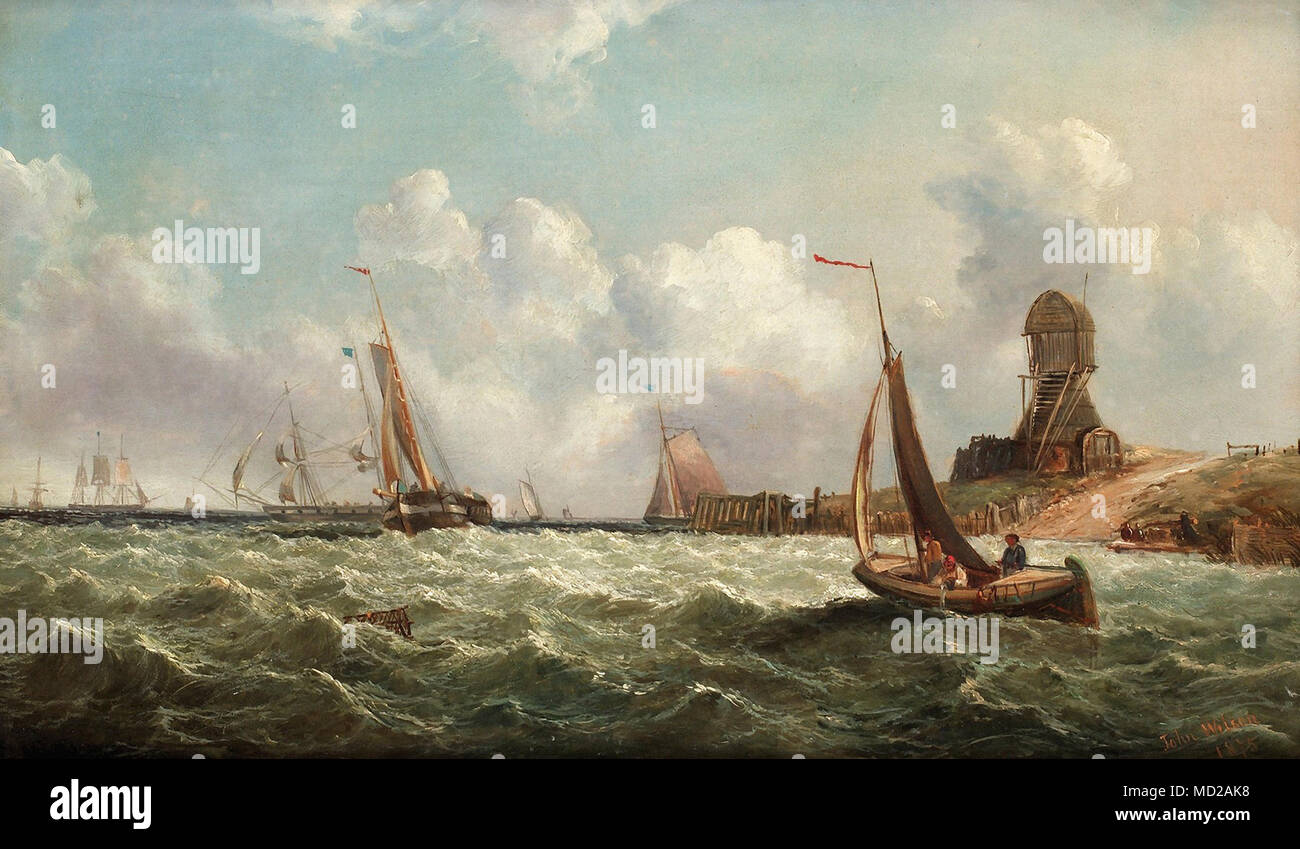 John James Wilson - Les navires à la côte Banque D'Images