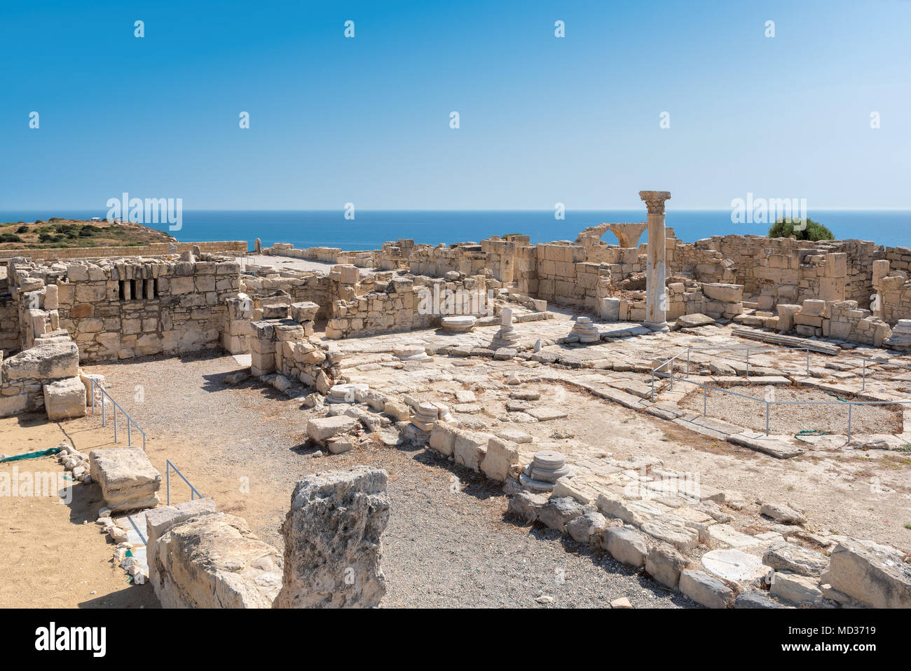 Ruines de la cité antique de Kourion Chypre, Limassol District. Banque D'Images