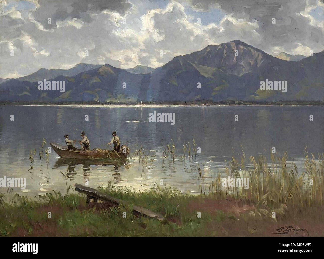 Wopfner - Josef Fischer am Chiemsee Banque D'Images