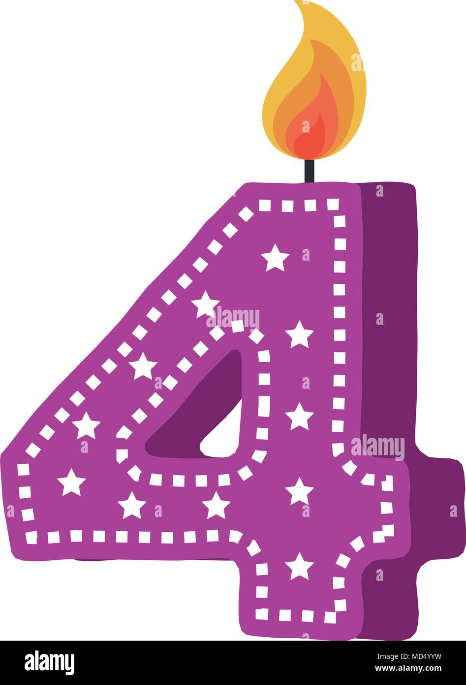 Bougie D Anniversaire Avec Numero Quatre Image Vectorielle Stock Alamy Bougie D Anniversaire Avec Numero Quatre Image Vectorielle Stock Alamy