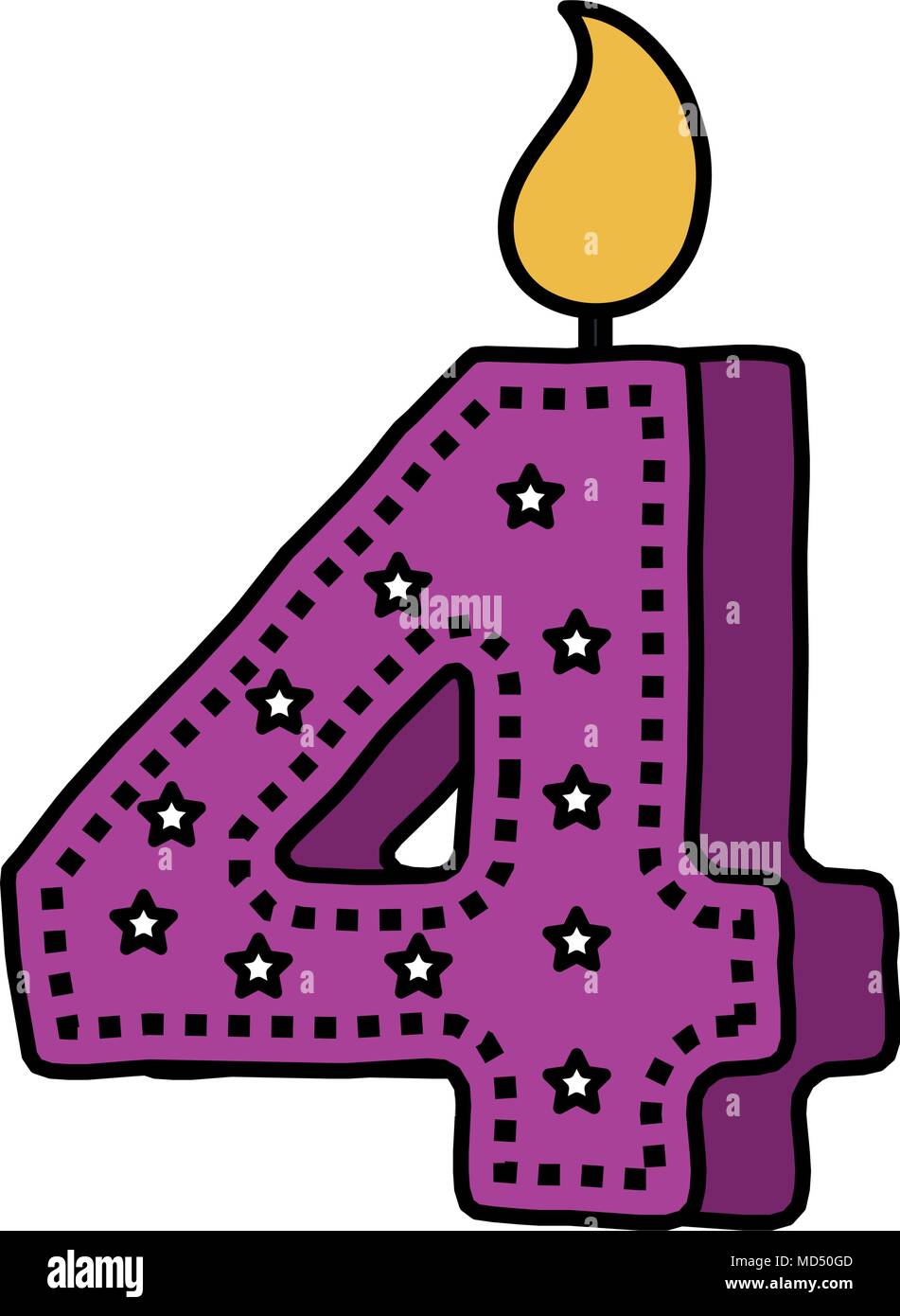 Bougie D Anniversaire Avec Numero Quatre Image Vectorielle Stock Alamy Bougie D Anniversaire Avec Numero Quatre Image Vectorielle Stock Alamy