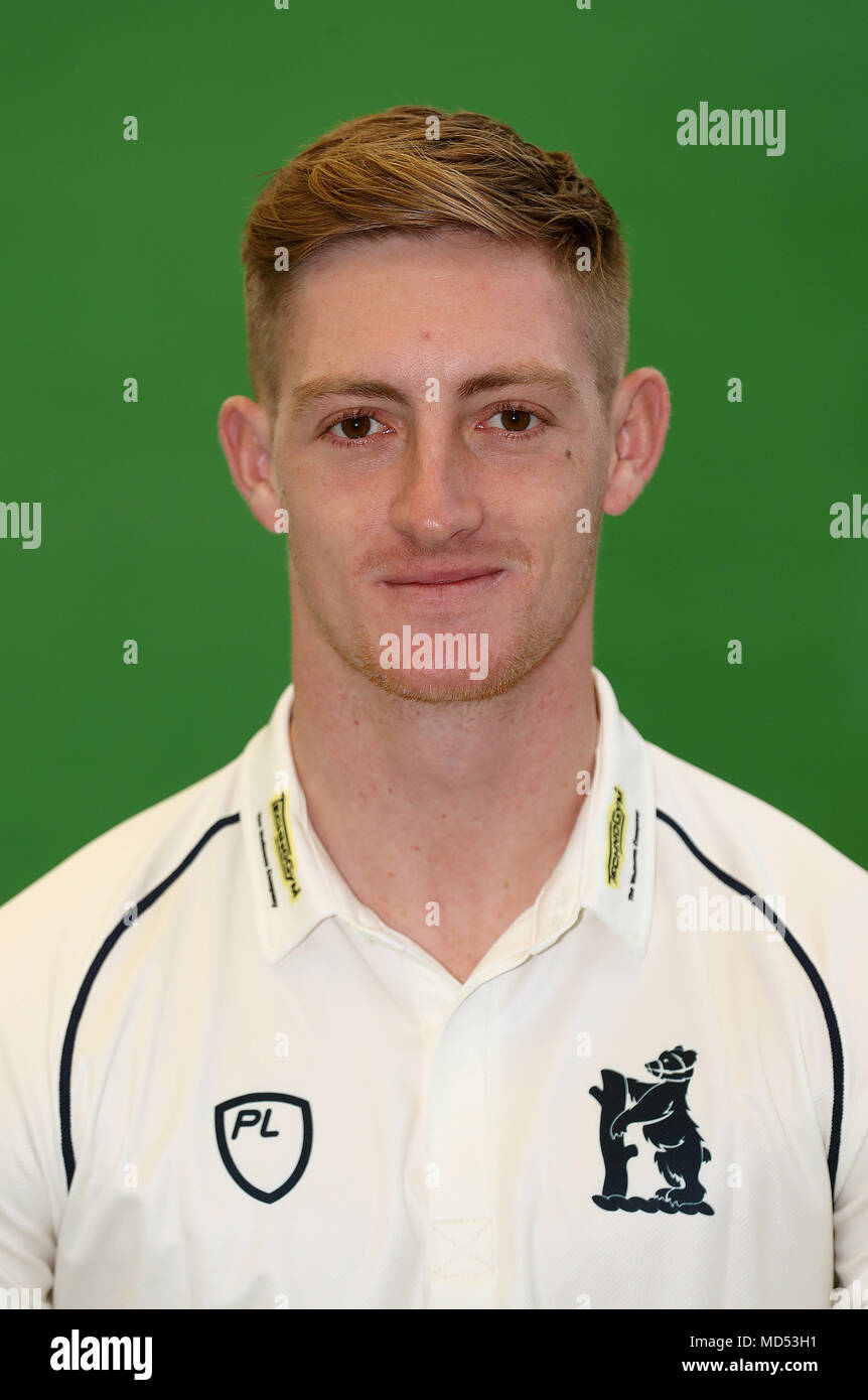 Alex Mellor lors de la journée des médias à Edgbaston, Birmingham. ASSOCIATION DE PRESSE Photo. Photo date : Jeudi 5 avril 2018. Voir histoire PA Warwickshire CRICKET Banque D'Images