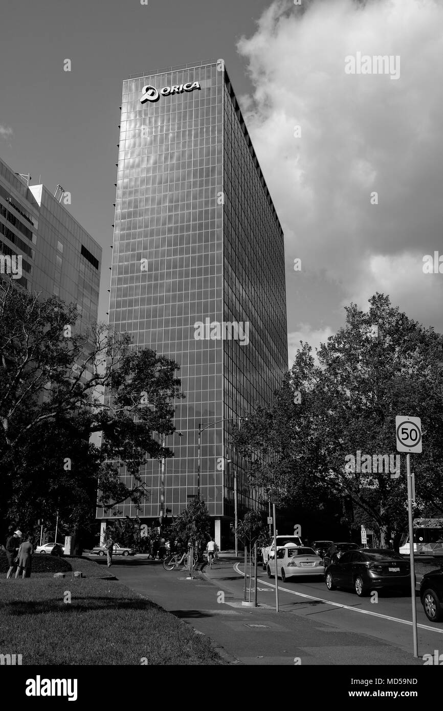 Chambre d'Orica (anciennement maison de ICI) à 1 Nicholson Street, East Melbourne, Victoria, a été le premier racleur de ciel construit en Australie Banque D'Images