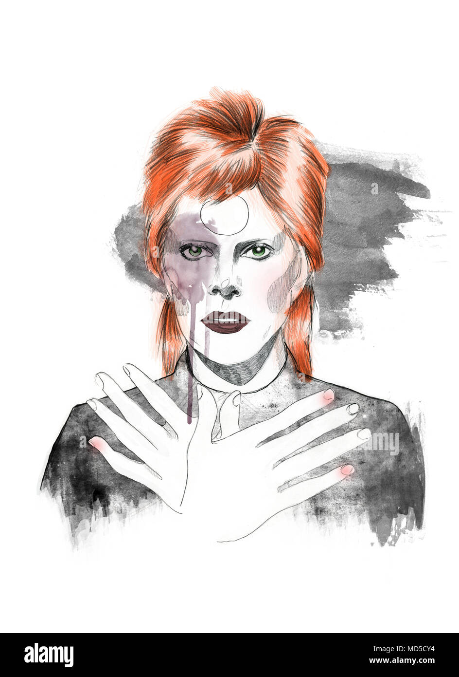 Portrait de David Bowie Banque D'Images