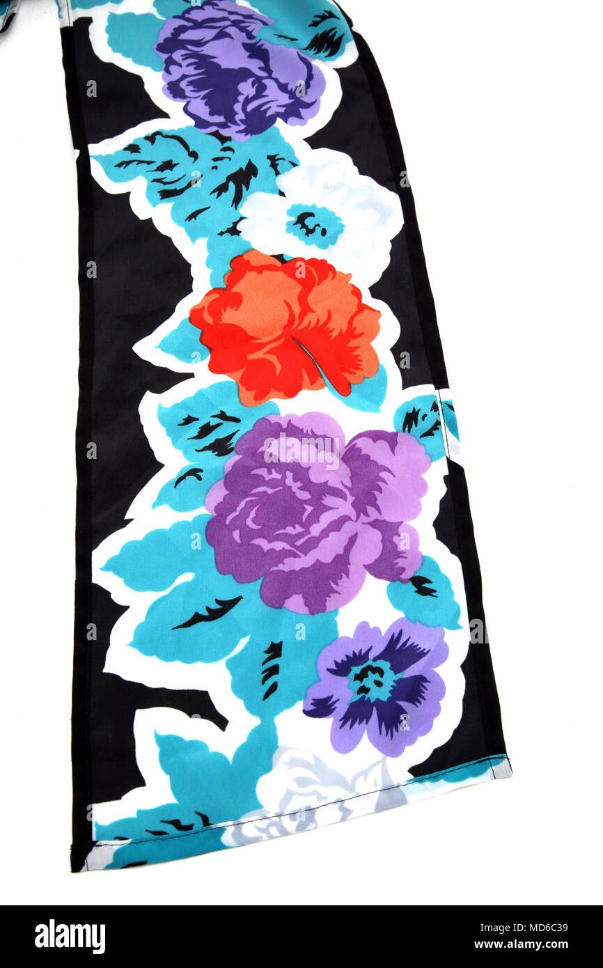 Skinny coloré foulard avec Floral Design Banque D'Images