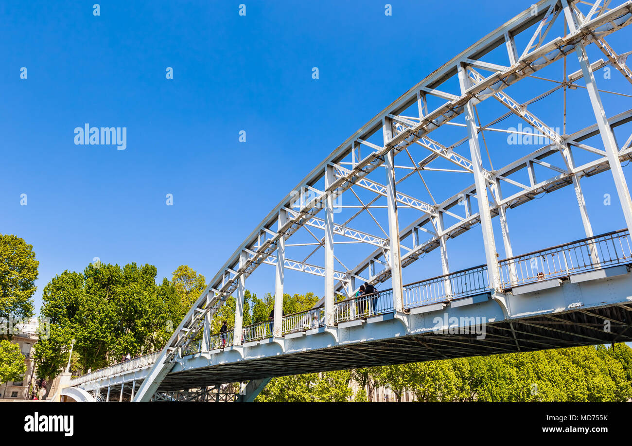 Une arche Passerelle Debilly Passerelle Debilly (pont de Paris) Banque D'Images