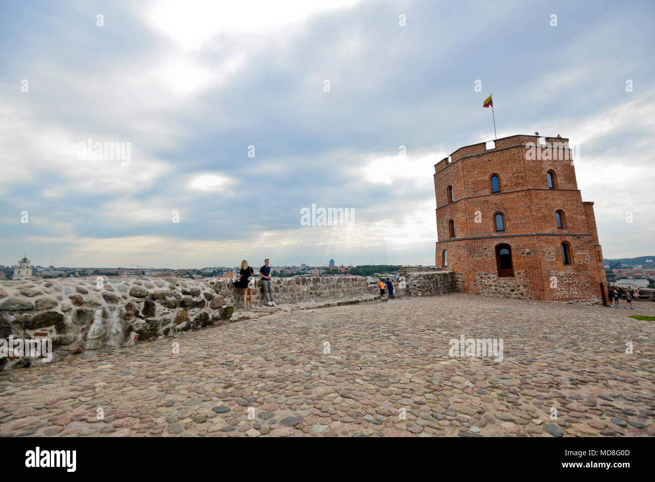 La tour de Gediminas - Château de Vilnius, Lituanie complexes Banque D'Images