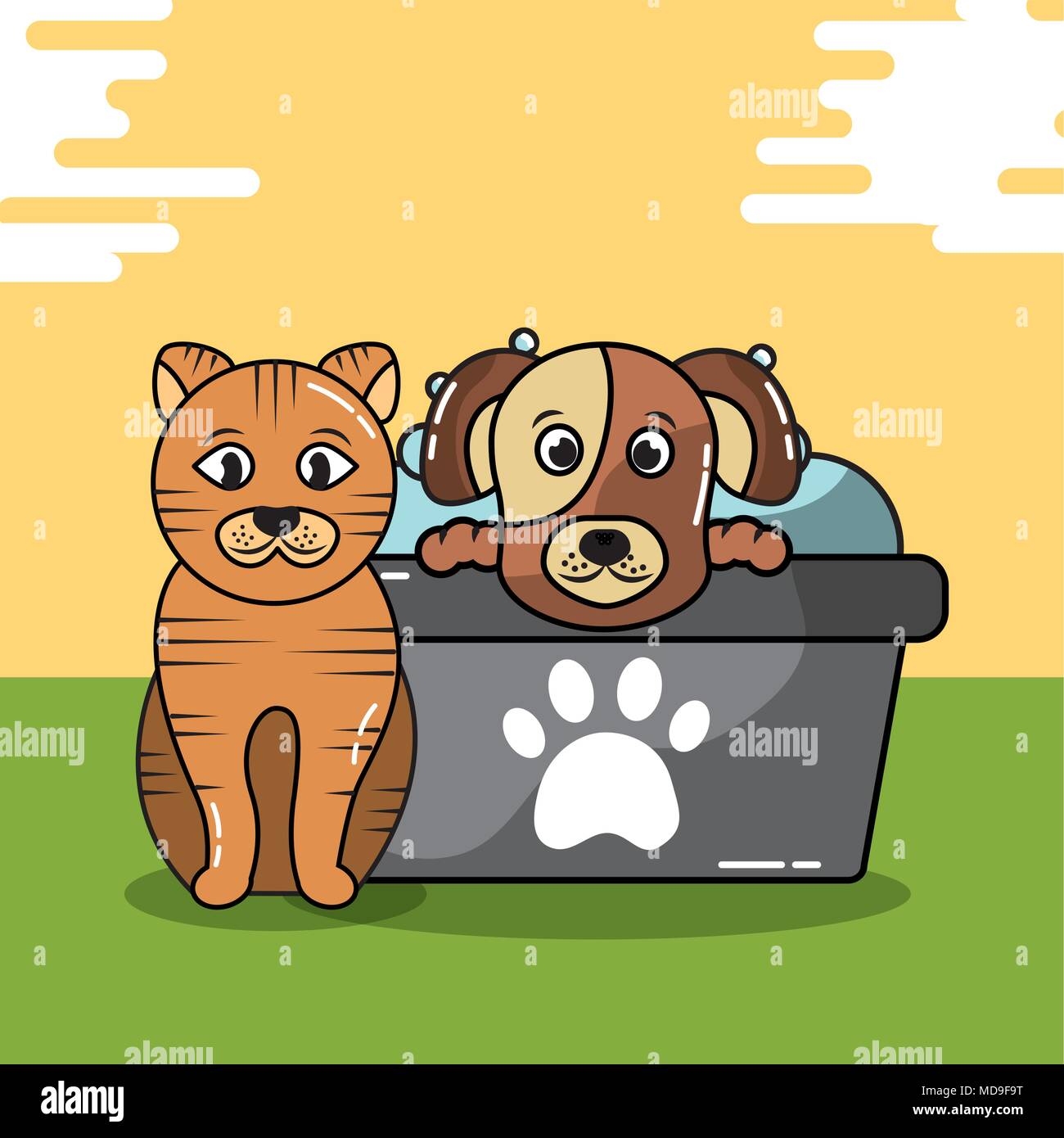 Chien Mouille Banque D Images Vectorielles Alamy
