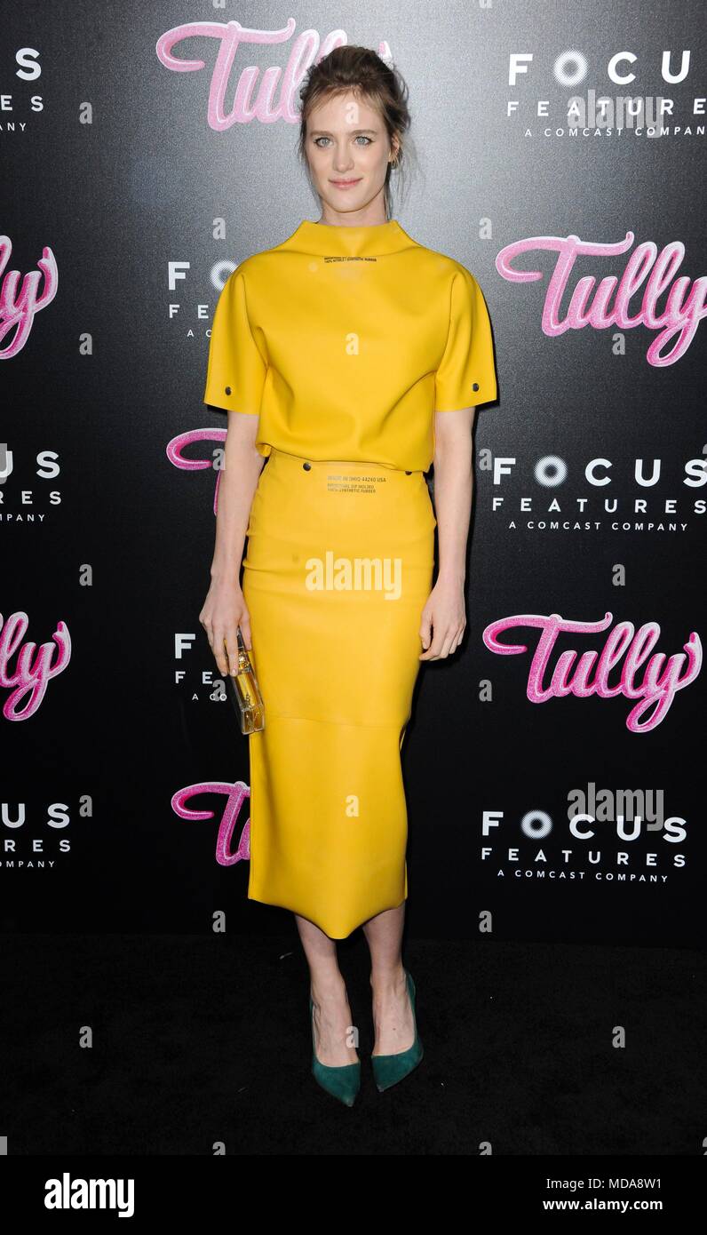 Los Angeles, CA, USA. 18 avr, 2018. Davis Mackenzie aux arrivées de TULLY Premiere, Regal LA LIVE Stadium 14, Los Angeles, CA, 18 avril 2018. Credit : Elizabeth Goodenough/Everett Collection/Alamy Live News Banque D'Images