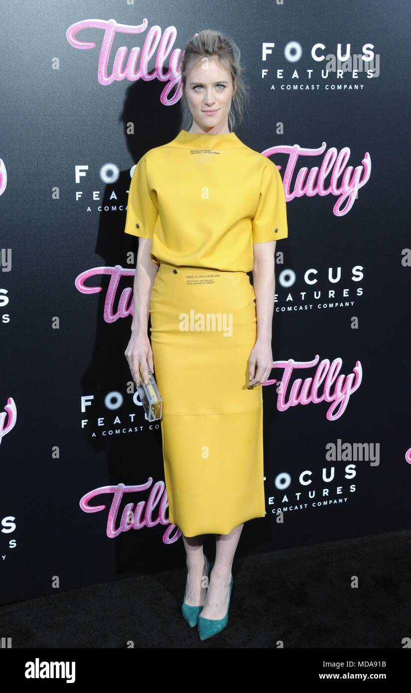 Los Angeles, CA, USA. 18 avr, 2018. Davis Mackenzie aux arrivées de TULLY Premiere, Regal LA LIVE Stadium 14, Los Angeles, CA, 18 avril 2018. Credit : Dee Cercone/Everett Collection/Alamy Live News Banque D'Images