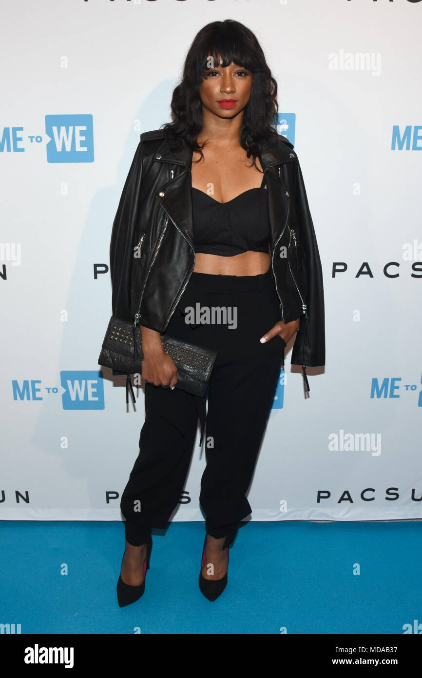 Los Angeles, Californie, USA. 18 avr, 2018. MONIQUE COLEMAN assiste à la partie avec un but x PacSun nous jour pre-party au Club de menthe poivrée. Credit : Billy/Bennight ZUMA Wire/Alamy Live News Banque D'Images