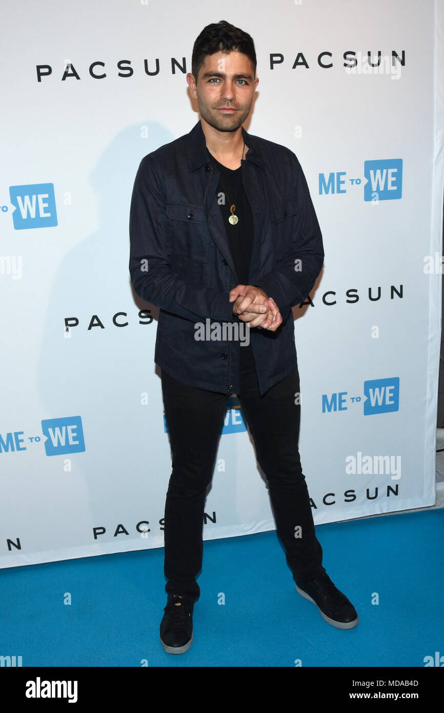 Los Angeles, Californie, USA. 18 avr, 2018. ADRIAN GRENIER assiste à la partie avec un but x PacSun nous jour pre-party au Club de menthe poivrée. Credit : Billy/Bennight ZUMA Wire/Alamy Live News Banque D'Images