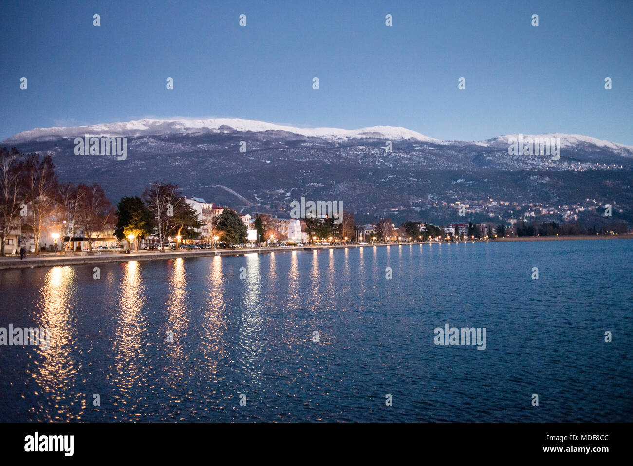 Le lac Ohrid, Ohrid, Macédoine Banque D'Images