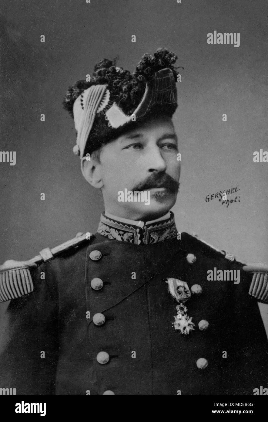 Portrait du général André Louis ( 1838 - 1913 ) Ministre de la guerre entre 1900 et 1904 - Photo par Aaron Gerschel Banque D'Images