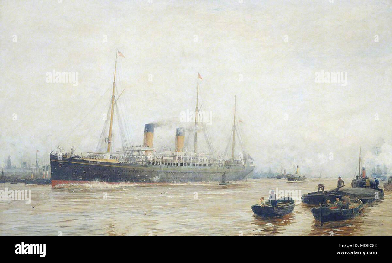 William Lionel Wyllie - l'Ordre Teutonique de quitter Liverpool 1 Banque D'Images