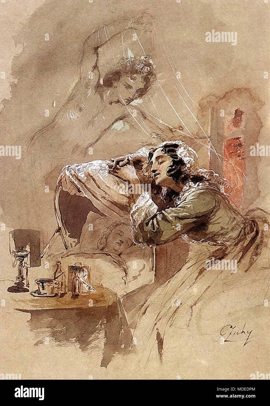 Mihaly Zichy Von - Dream Banque D'Images