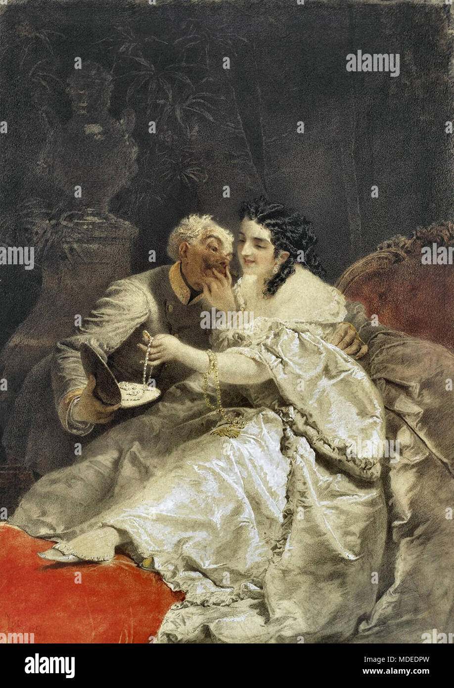 Mihaly Zichy Von - l'amour en vente Banque D'Images