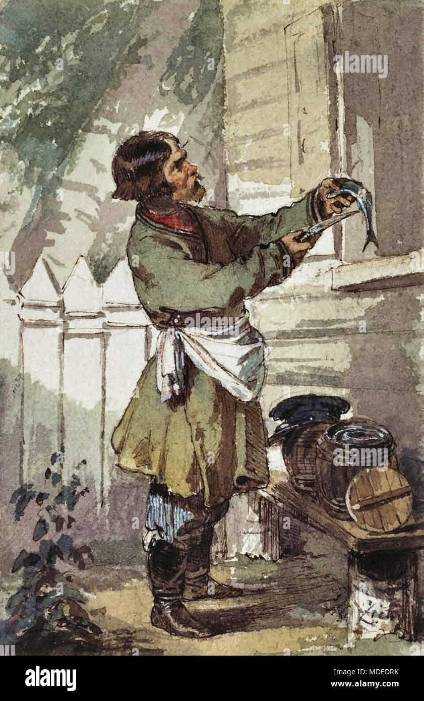 Von Mihaly Zichy - vendeur de hareng Banque D'Images