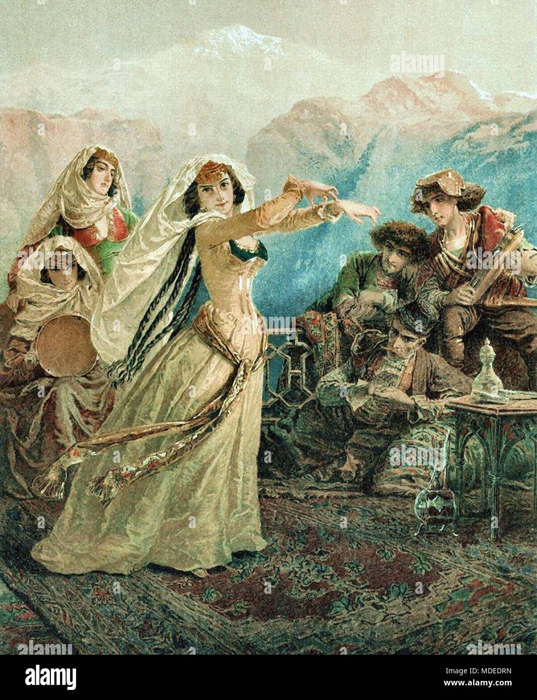 Mihaly Zichy Von - Tamara et le Démon Banque D'Images