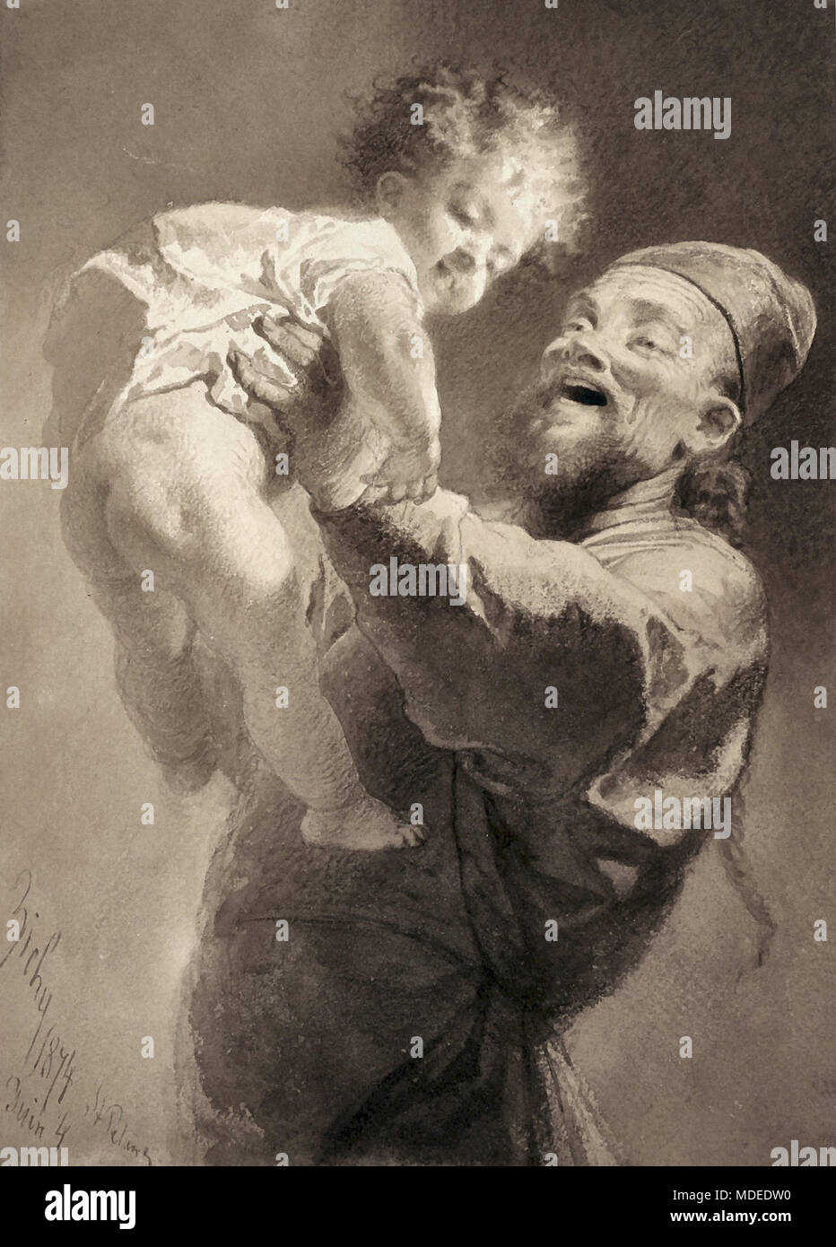 Mihaly Zichy Von - le visiteur Banque D'Images