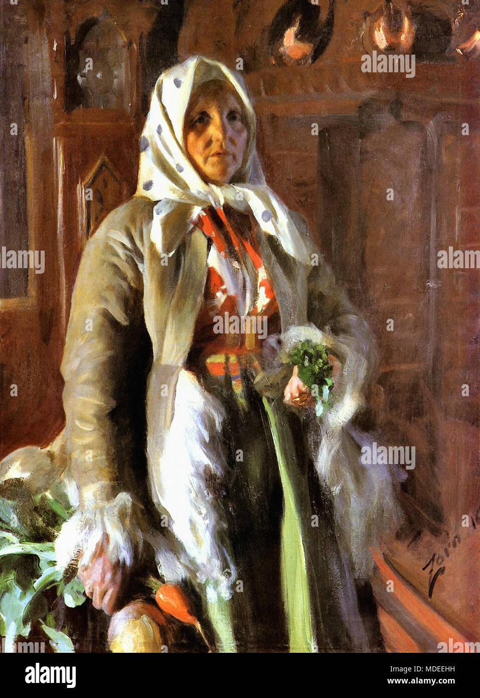 Zorn Anders - Mona (mère de l'artiste) Banque D'Images