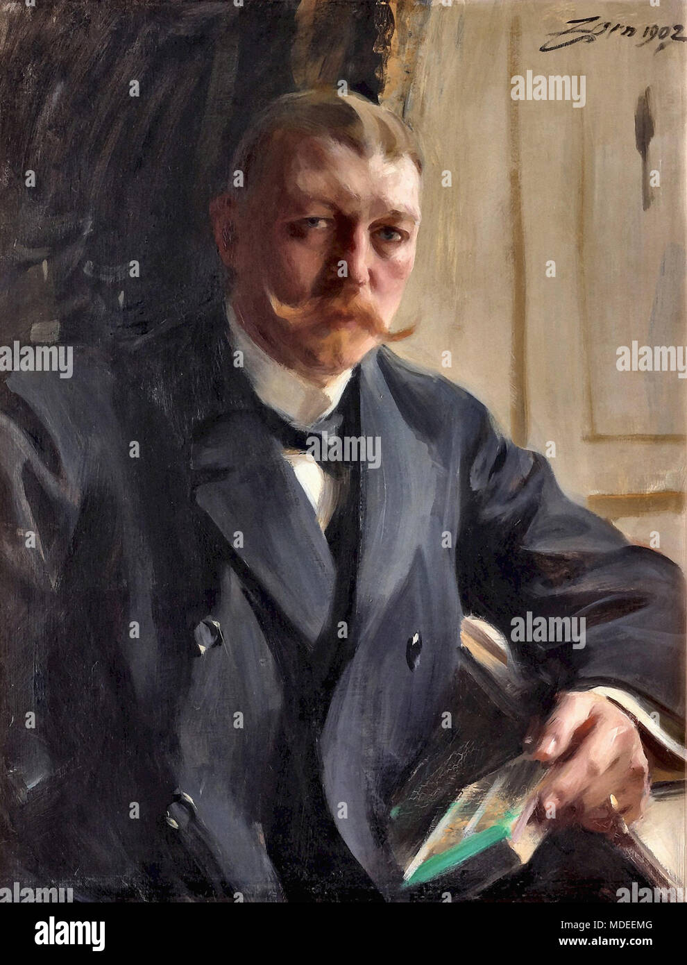 Anders Zorn - Portrait de Franz Heiss Banque D'Images