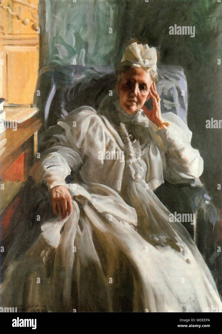 Zorn Anders - La Reine Sophie Banque D'Images