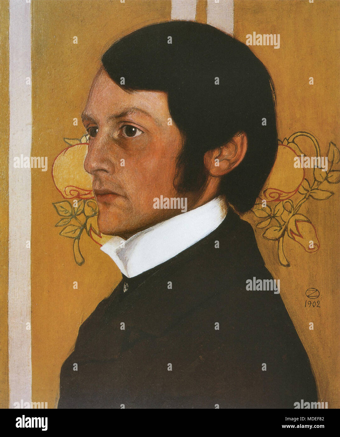 Oskar Zwintscher - Portrait d'Heinrich Vogeler Banque D'Images