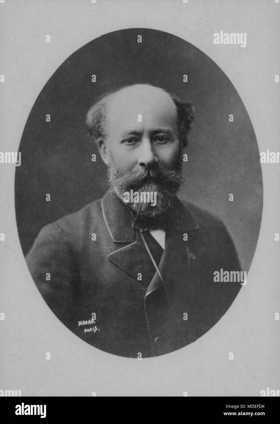 Portrait d'Octave Feuillet ( 1821 - 1890 ) écrivain français - photographie par Paul Nadar ( 1856 - 1939 ) Banque D'Images